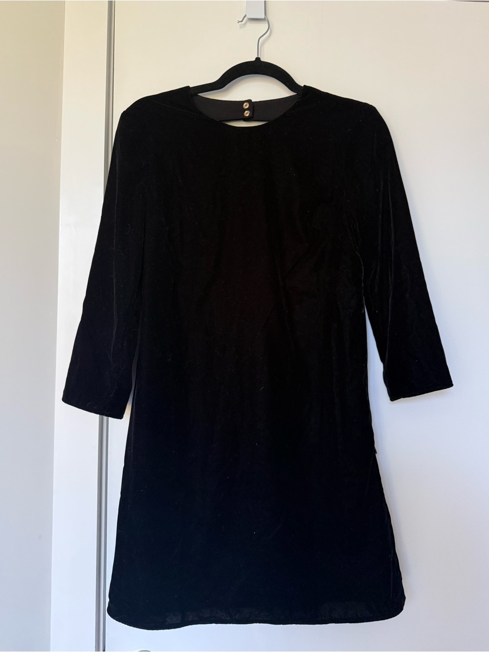 & Other Stories Black Velvet Open Back Party Dress